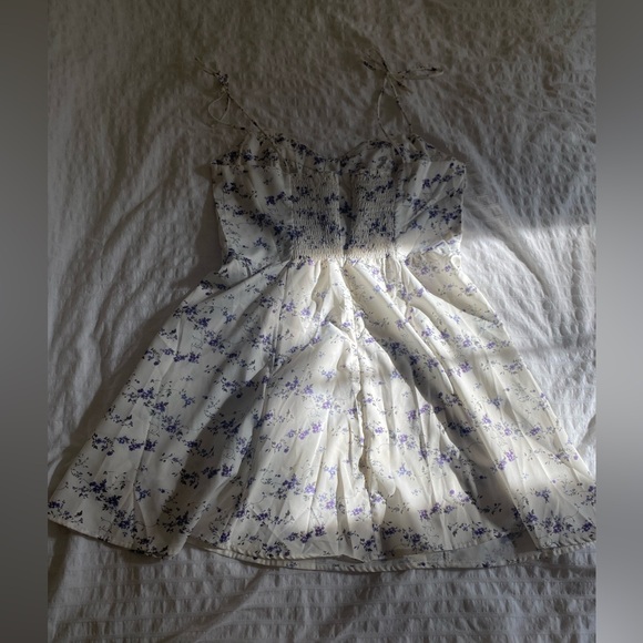 J.ING Ileana Cottagecore White Floral Mini Sun Dress - Picture 3 of 8